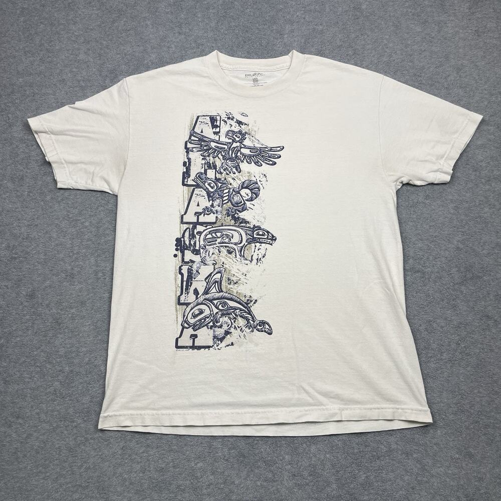 Del Sol color change alaska graphic t-shirt white size large